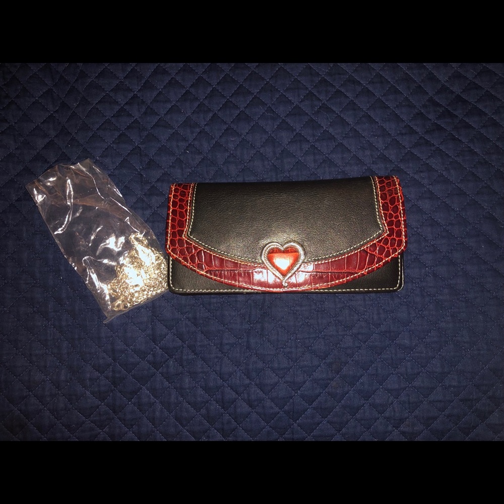 Brighton Black and Red Hearts Wallet
